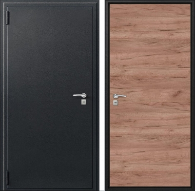 Дверь O-10 Черный сатин - Дуб табак