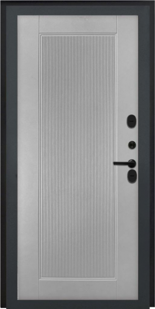 Входная дверь ДвериПРО L-Термо серебро ПВХ 10мм Астрод Velutto Grigio DPRO204606 внутренняя сторона