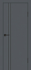 Межкомнатная дверь P-20 AL черный молдинг Графит матовый